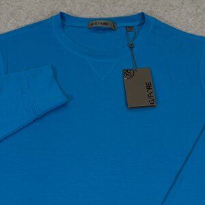 G/FORE Luxe Crewneck Mid Layer Golf Pullover Shirt Men's Large Catalina Blue NWT